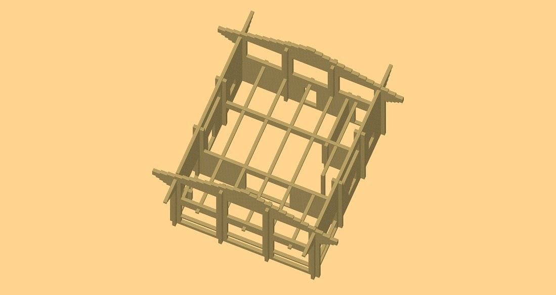 Клееный брус, деревянная баня в два этажа с бильярдом