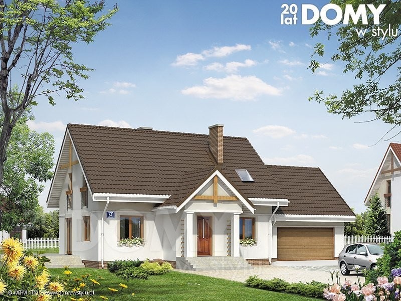 Проект Дом с гаражом Sójka 3 - 138 м2  