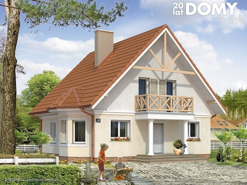 Проект Дом с мансардой Berberys - 123 м2  