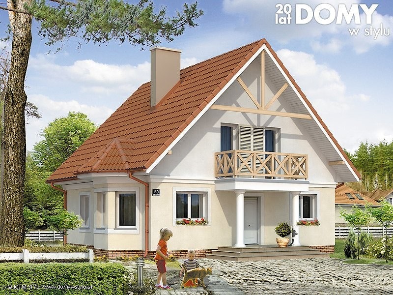 Проект Дом с мансардой Berberys - 123 м2  