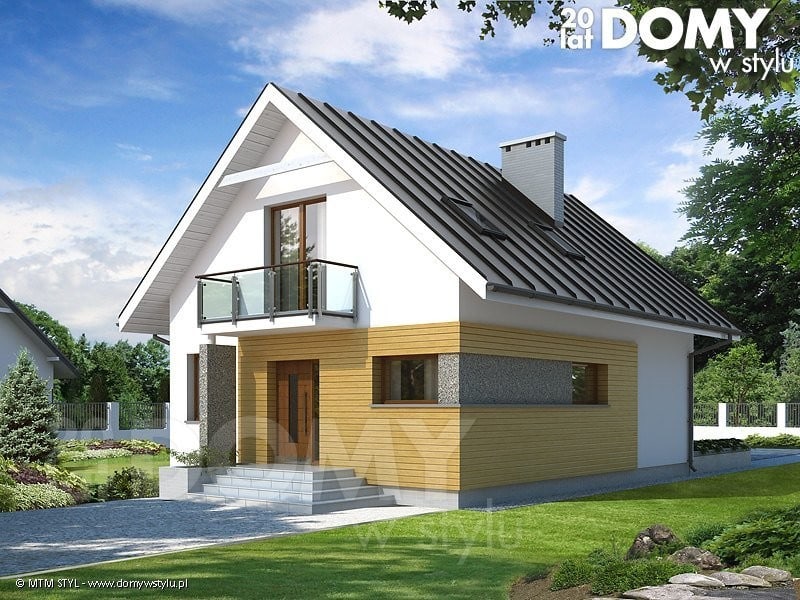 Проект Дом с мансардой Lilia 3 - 105 м2  