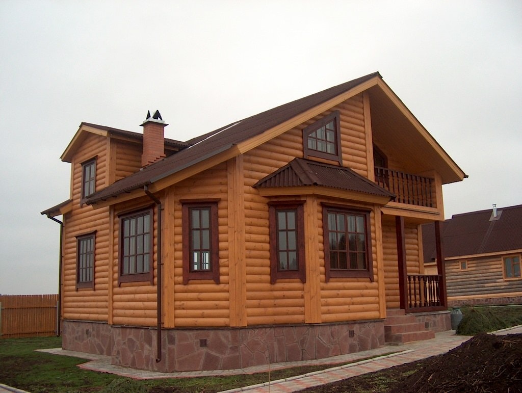 Имитация бруса при строительстве деревянных домов 