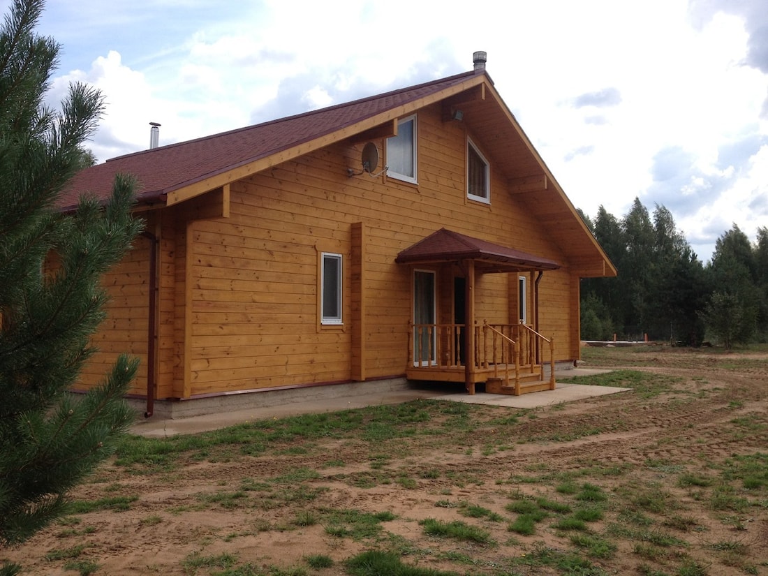 Деревянный дом из клеёного бруса 160 мм, проект "Шклов Домостроение" 287 м²
