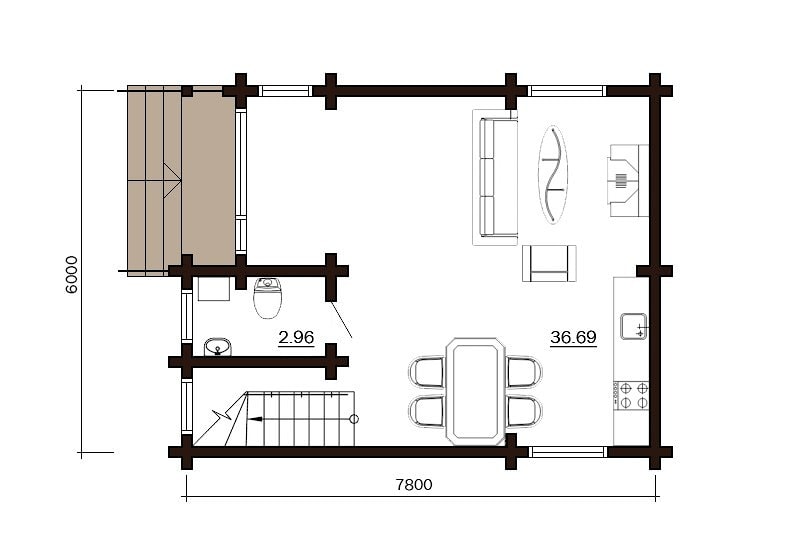 Дом Тиль план первого этажа