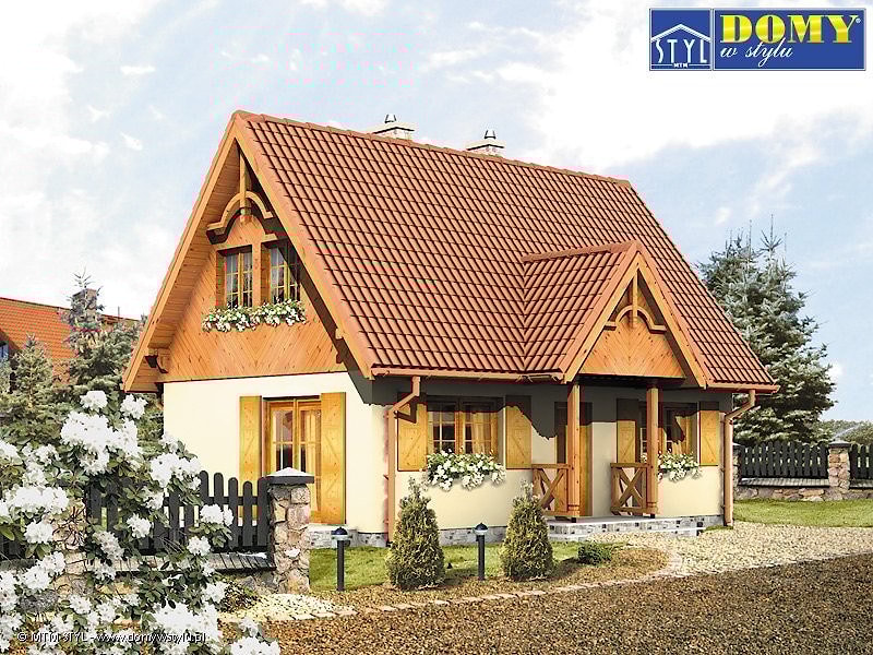 Проект Дом с мансардой Motylek 2 - 73 м2