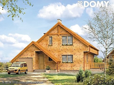  Деревянный дом с традиционной двускатной крышей из профилированного бруса Проект Bosman dr-S - 126 м2  