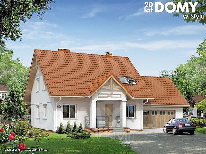 Проект Дом с гаражом Pliszka 3 - 135 м2  