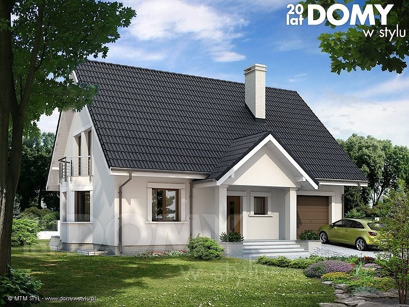 Проект Дом с гаражом Goździk - 145 м2  