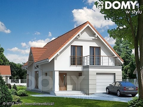 Проект Дом с гаражом Jodła - 151 м2  