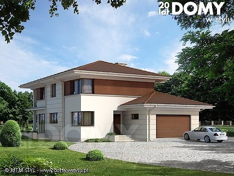 Проект Двухэтажный дом с гаражом Aplauz 2 - 210 м2  