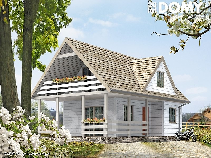 Проект Деревянный дом Poziomka bal 62 м2  