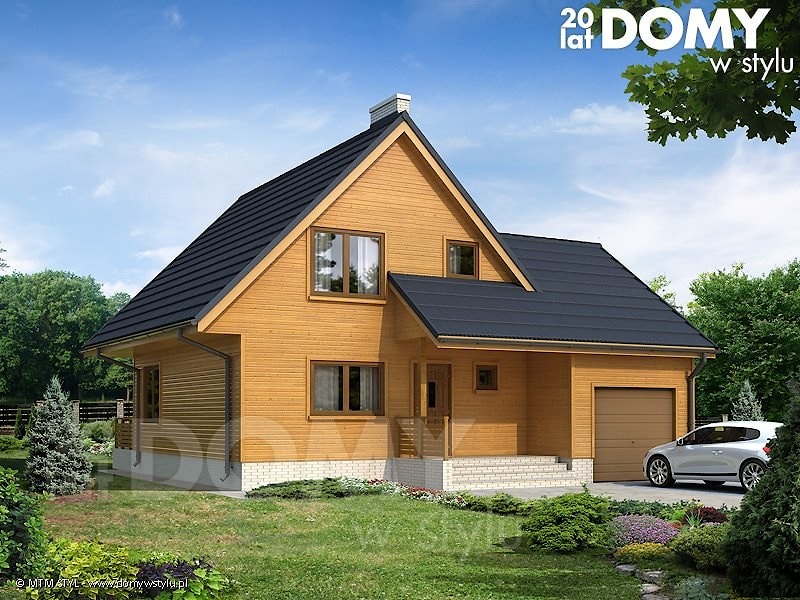 Проект Дом с гаражом Stokrotka 2 dr-s - 106 м2  