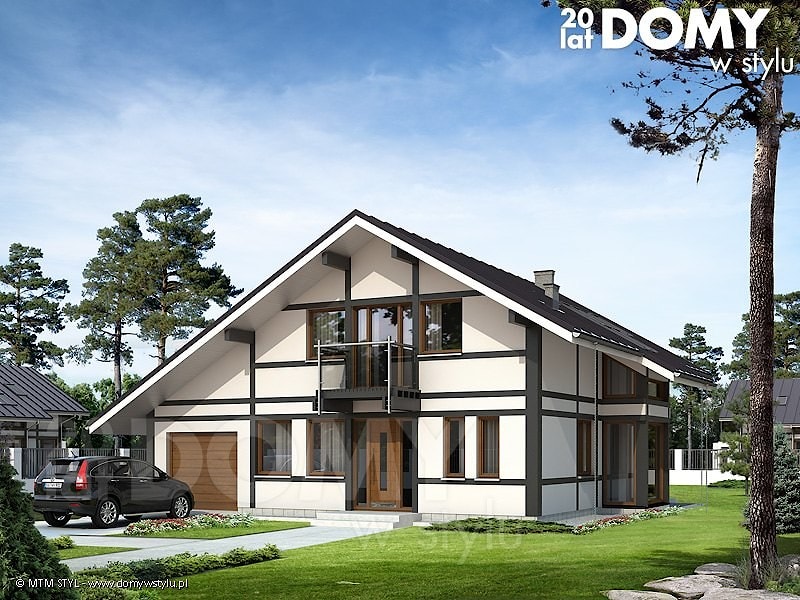 Проект Дом с гаражом Syriusz dr-t - 145 м2  