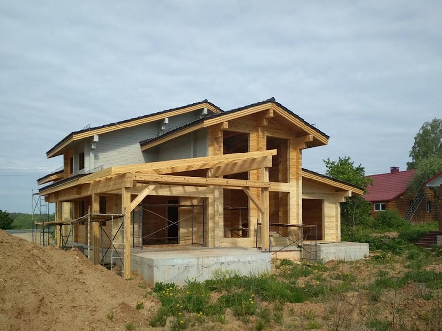 Строительство деревянного дома "Премьер" в Белоруссии  